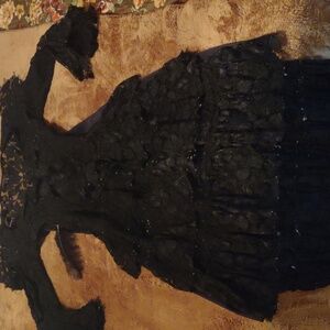 Alberto Makali Black Lace Maxi Dress